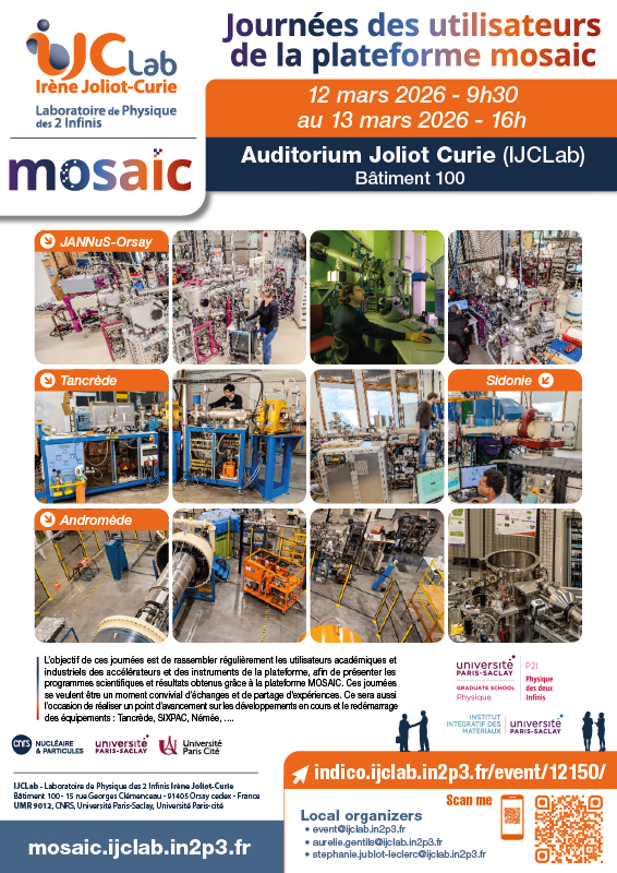 Affiche Journées des utilisateurs de la plateforme MOSAIC