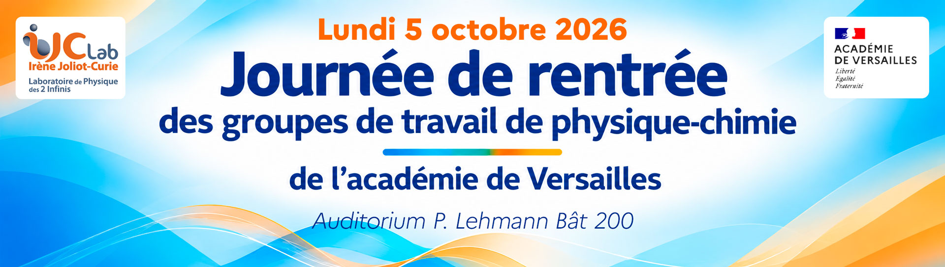 Journée de rentrée des groupes de travail de physique - chimie
